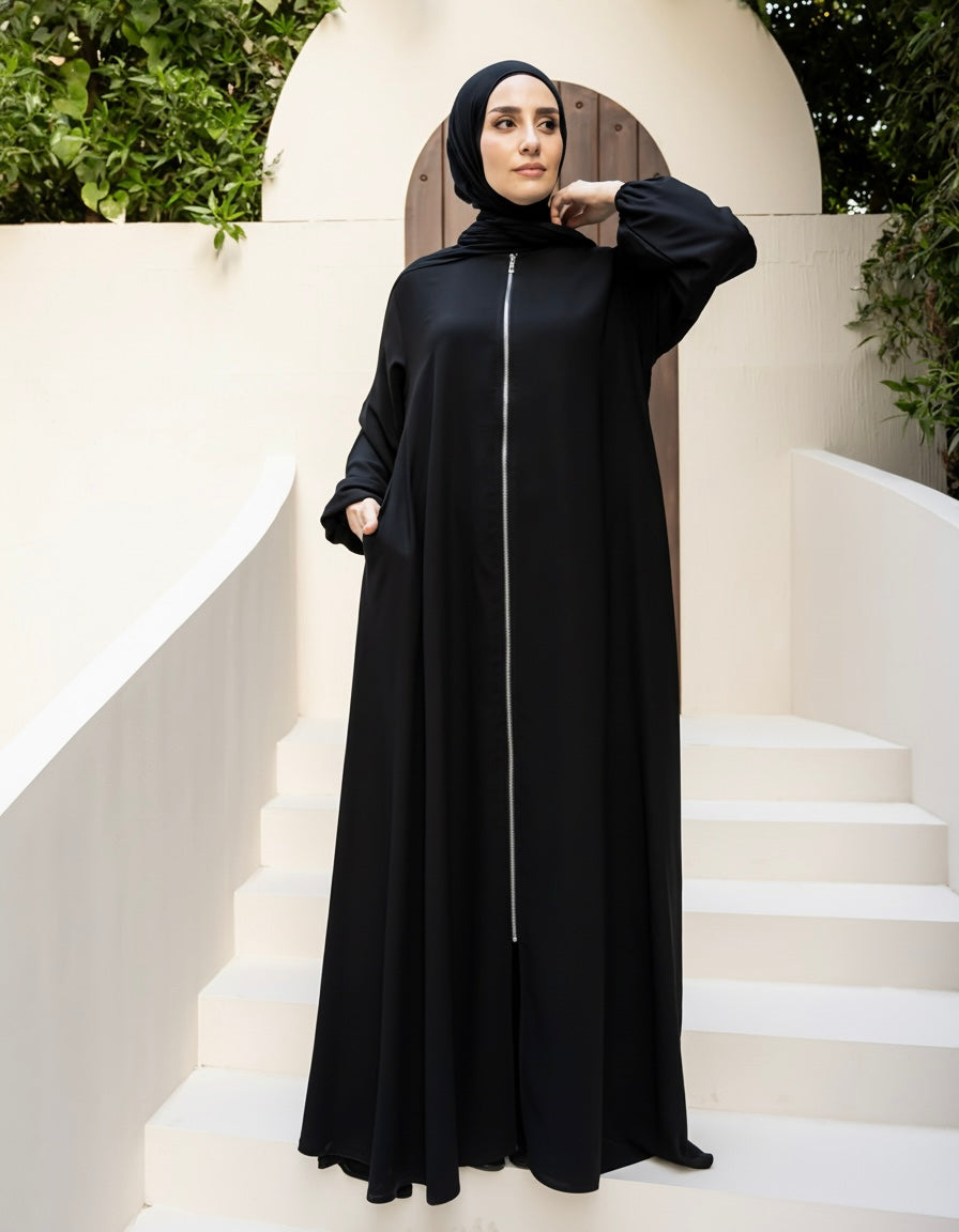 عباية بسحاب كامل